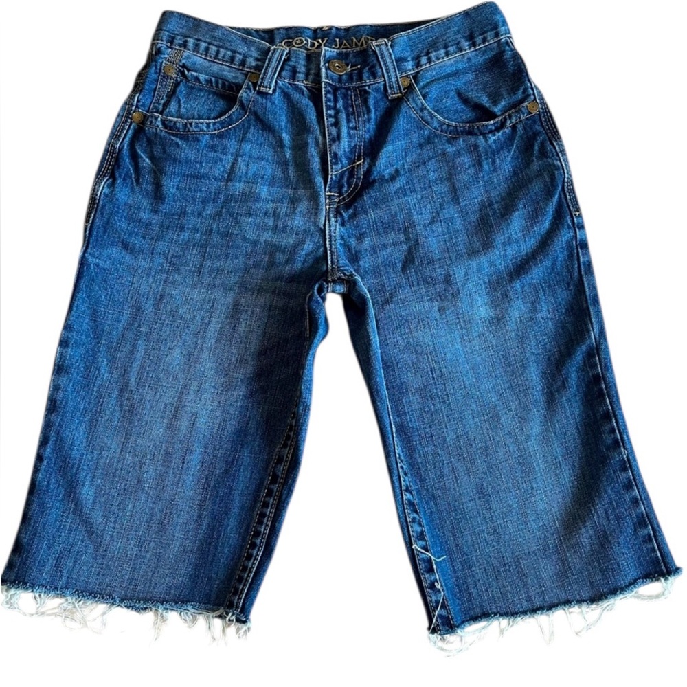 Cody James Embroidered‎ Pockets Denim Cutoff Shorts – 100% Cotton